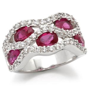 EXQUISITE WAVING CRT RUBY RING-5 sizes